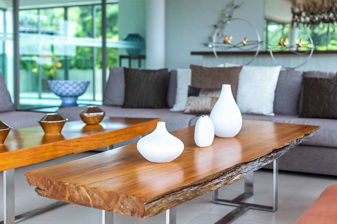 La Colline Villa Jantra natural wood coffee tables